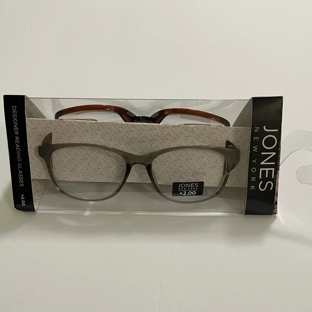 Jones New York Designer Reading Glasses 3 Pieces +2.00 New